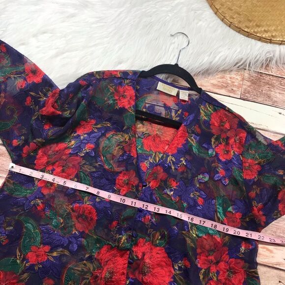 Vintage Victoria’s‎ Secret gold label floral sleep shirt - Picture 4 of 5